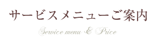 サービスメニュー・料金